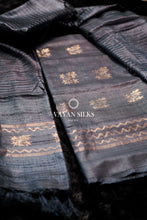 Load image into Gallery viewer, Charcoal Black Woven Tussar Suit Set