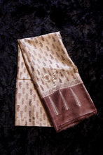 Load image into Gallery viewer, Chocolate Beige Tussar Suit Set