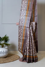 Load image into Gallery viewer, Brown Color Tussar Silk Printed Saree