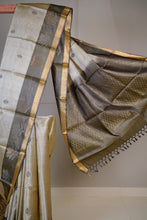 Load image into Gallery viewer, Gold Color Tussar Silk Hand Woven Saree