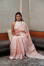 Load image into Gallery viewer, Nazaakat - Baby Pink Embroidered Tussar Saree