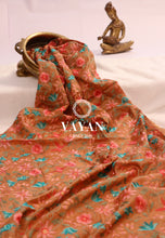 Load image into Gallery viewer, Brown Multi Embroidered Tussar Silk Dupatta