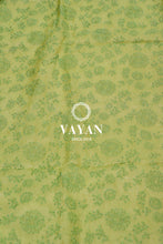 Load image into Gallery viewer, Green Embroidered Tussar Silk Dupatta